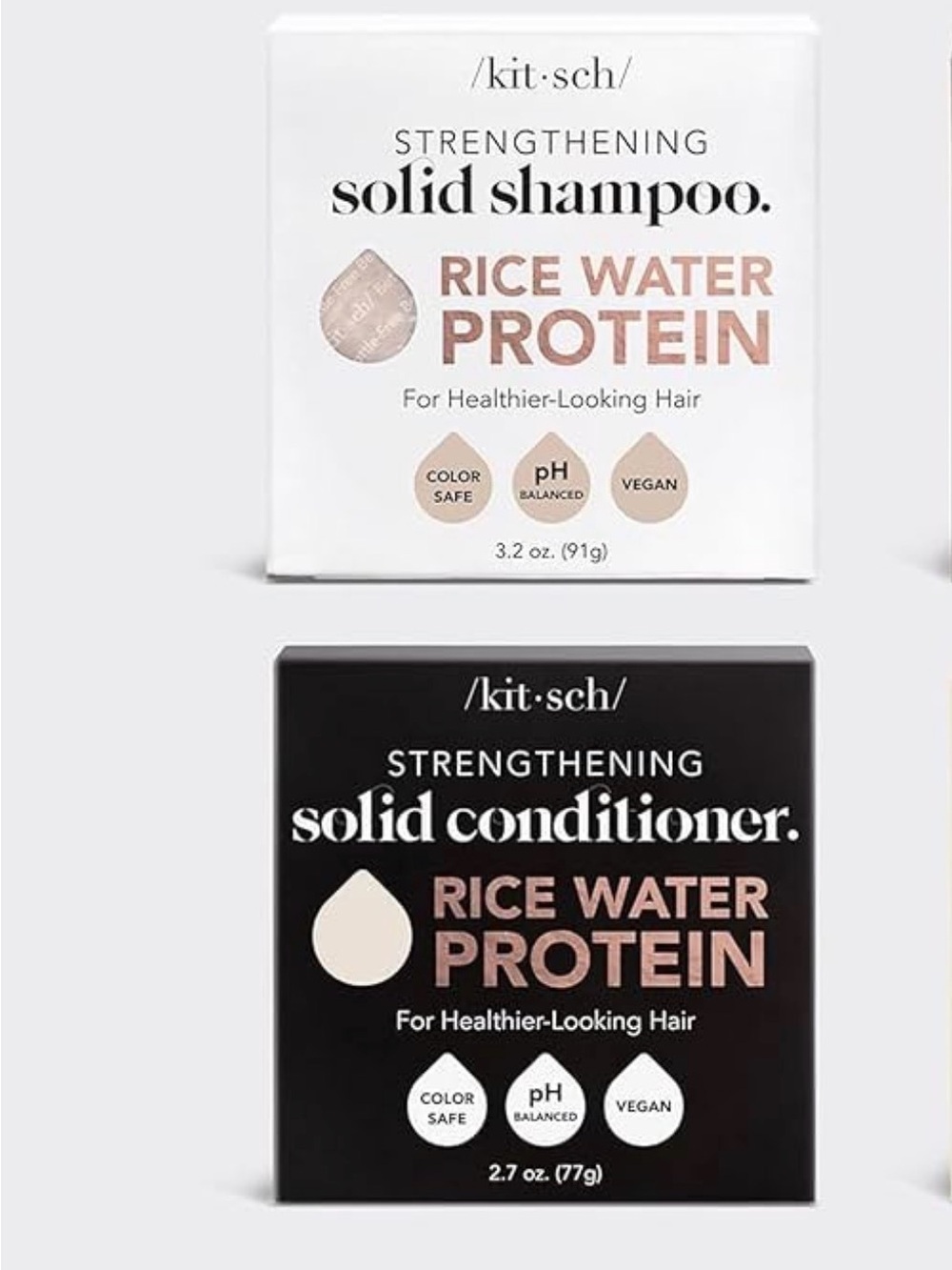 Kitsch Rice Water Shampoo & Conditioner Set – Solid Shampoo & Conditioner Bar